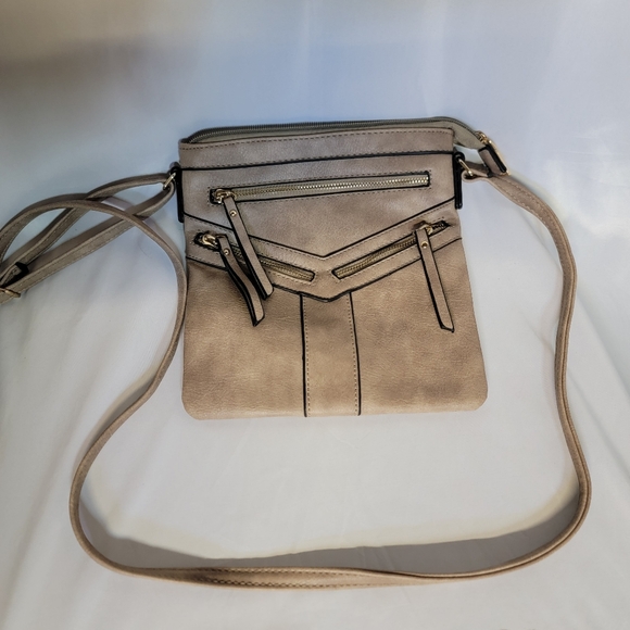 Handbags - Elegant Beige Crossbody Bag